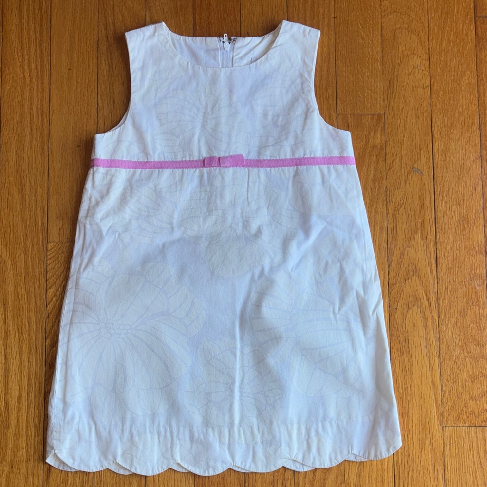 Lilly Pulitzer White Dress with Pink Detail